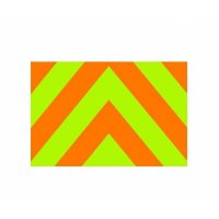 Стикер Police ромбы / салатовый оранжевый 8x12 см
