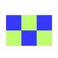 Стикер Police шашки / салатовый синий 8x12 см